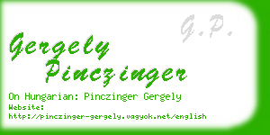 gergely pinczinger business card